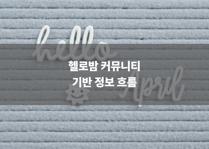 헬로밤 커뮤니티 기반 정보 흐름